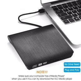 USB 3.0 Slim External Optical Drive DVD Combo DVD ROM Player DVD-RW Burner Writer Plug and Play For Macbook Laptop Desktop PC