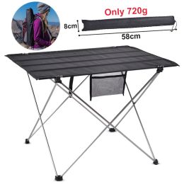 Furnishings Portable Folding Table Outdoor Camping Home Barbecue Picnic Ultra Light Aluminum Alloy Hiking Table Fishing Folding Table