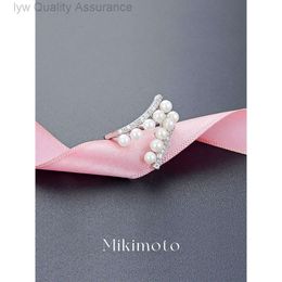 Pearl ring Designer Mikimoto Ring Mikimoto Royal Wooden Pearl Ring for Womens Premium Akoya Freshwater Open Ring with Sterling Silver Design