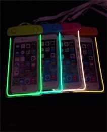 Waterproof Swimming Bag Cell Phone Cases Luminous Cover Universal For 3568 Inch iPhone 14 13 12 Mini Pro Smartphone Gadget Beac8657222