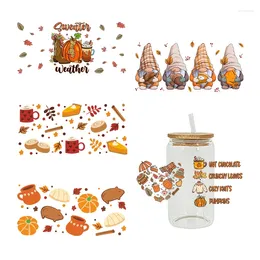 Window Stickers 3D UV DTF Transfers 16oz Cup Wraps Food Printed For DIY Glass Ceramic Metal Leather Etc. D3981