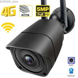 Other CCTV Cameras 5MP HD Bullet IP Camera 4G Sim Card GSM Outdoor Metal Shell WIFI Camera Ai Tracking Audio Video Surveillance CCTV Cam Camhi Y240403