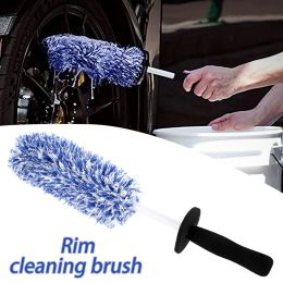 Car Wash Microfiber Wheels Brush Non-Slip Handle Easy To Cleaning Car Rims Spokes Wheel Barrel Brushes Car Accessories