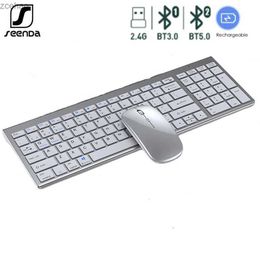 Keyboards Bluetooth keyboard the third mock examination full size wireless keyboard and mouse combination multi device rechargeable keyboard kitL2404