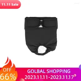 Dog Apparel Reusable Puppy Training Incontinence For Female Black Washable Adjustable Polyester Breathable Sanitary Pants Soft Diaper