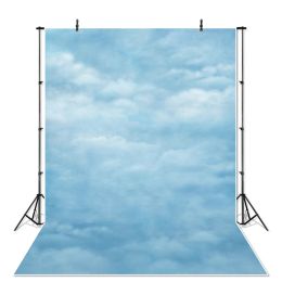 White clouds photography backdrop blue sky background for photo studio portrait head shot photographic video photocall