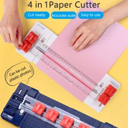 Punch A4 4in1 Paper Cutter Trimmer Paper Cutting Hine Paper Cutter with 4 Kinds of Blades Precision Cutting Photo Paper Card Film