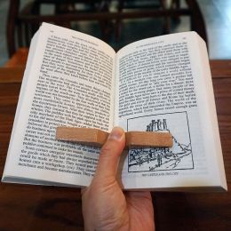 New Portable Thumb Book Page Holder Thumb Bookmark Handmade Wood Page Spreader For Reading Book Lover Boy Girl Office Worker