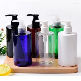 Storage Bottles 20pcs 300ml Empty Black White Brown PET With Lotion Pump For Shampoo Shower Gel Liquid Soap Packaging Container