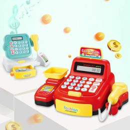 Calcolatore di cassa per bambini Pretent Play House giocattolo con monete su audio leggero giocattoli da cassa del supermercato per ragazzi