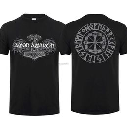 Men's T-Shirts 2023 Fashion Men T Shirt Double-sided Amon Viking Horses Black By Amarth Oversized T-shirt Graphic Youth Cloth Streetwear S-3XL 2443