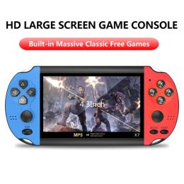 X7 Handheld Game Player 4.3 Inch HD Large 8G Screen Classic Game Retro Built-in 1500 Games Mini Portable MP5 Video Game Console