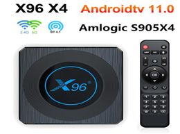 Android 11 TV BOX X96 X4 Amlogic S905X4 4G 64GB RGB Light TVBOX Support AV1 8K Dual Wifi BT41 32GB Set TopBox X96X44047793