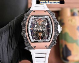 Watch Top Quality Swiss Movement Watch Ceramic Dial with Diamond designer classical men superb rm2102 SRCC fully movement mirror NTPT carbon Fibre w