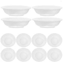 Plates 12 Pcs Seasoning Plate Ketchup Condiment Dish Round Dishes Small Bowls Disposable Vinegar Pp Soy Sauce Dessert Dipping