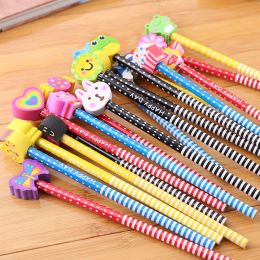 Pencils 20/50pcs Cartoon Rubber Pencil Creative Stationery Children Primary School sketch Drawing Pencil Kindergarten With eraser