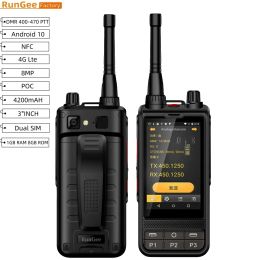 Rungee Smartphone Analog Walkie Talkie Android 10 UHF 400-470MHz Two Way Radio Support PTT A-GPS Camera Wifi
