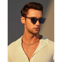 Men Square Frame Fashion Glasses Summer Travel Accessories