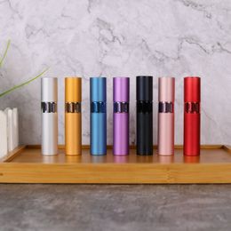 10ml portable travel perfume pen lipstick type rotary telescopic spray bottle aluminum sample sub-bottle