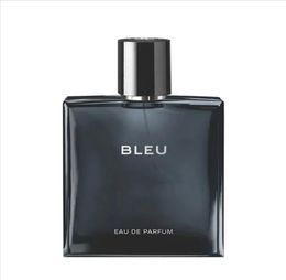Newest Perfume Male Fragrance Masculine EDT 100ML Citrus Woody Spicy and Rich Fragrances Dark blue-gray thick glass bottle body fast delivery