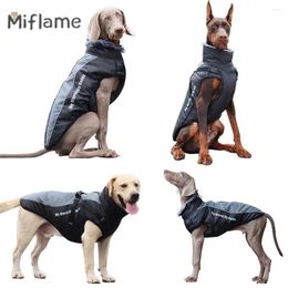 Dog Apparel Miflame Winter Large Dogs Clothes Golden Retriever Doberman Warm Reflective Thickened Jackets Pet Cotton Coats