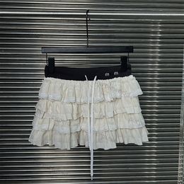 Sexy Miniröcke Designer Kleid Spitze Hochtütig Sommer plissierter kurzer Halbrock Frauen Kleidung