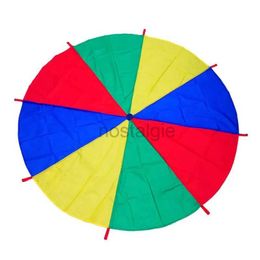 Kitchens Play Food 2M/6M Diameter Kids Outdoor Teamwork Game Prop Rainbow Parachute Toys Jump Bag Bounce Play Mat School Activity Puzzle Game 2443