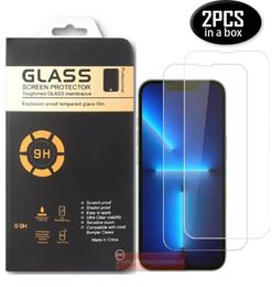 2 PACK 03MM tempered glass phone screen protector For iphone14 iPHONE 14 12 11 pro max XR XS 8 7 6 6S PLUS Samsung A13 A23 A33 A56191026