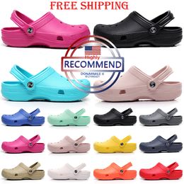 Free shipping Classic Designer Sandals Summer Beach Waterproof Slide Adult Kids Black White Orange Men Women Slippers Nursing Indoor Outdoor Shoes