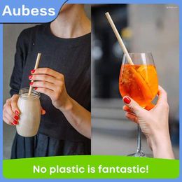 Drinking Straws Environmentally Friendly 20cm Wheat Straw Portable Drinkware Disposable Kitchen Accessories Tools Natural