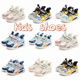 kids shoes sneakers casual boys girls children Trendy Black Sky Blue pink white shoes sizes 27-38 H9ez#