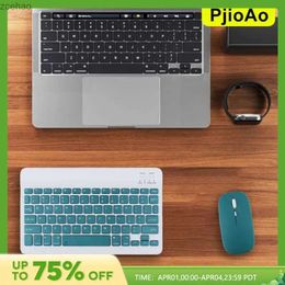Keyboards PjioAo is suitable for iPad Air 5 4 Pro 11 Bluetooth wireless keyboard and mouse suitable for Android iOS Windows Phone tablets Simple Office StudyL2404