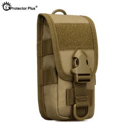 Bags PROTECTOR PLUS Tactical Tool Subpackage Wear Belt Waist Bag 5.8Inch FullCover Mobile Phone Case Outdoor Small Crossbody Bag