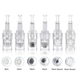 Machine 10 Pcs/50 Pcs Electric Derma Pen Needles Screw Cartridge 9/ 12/ 36/ 42 Pin / Nano for Auto Microneedle Tattoo Needles Needle Tip