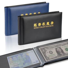 Albums 60Pocket/30 Pages Collection Pockets Banknote Money Collection Album for Collector Gift Money Coin Creative Protective Bag