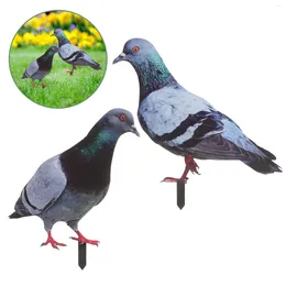 Garden Decorations Pigeon Decoration Yard Yards Stake Lawn Sign Ornament Accessory Insert Where