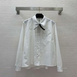 Designer shirts Women blouses Brand Long sleeve woman base shirt Letter LOGO button long sleeve lapel shirt blouse Apr 03