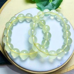 Link Bracelets Natural Lemon Citrine Bracelet For Women Fashion Summer Dopamine Charm Jewelry Accessories 1PCS 12/131/14MM
