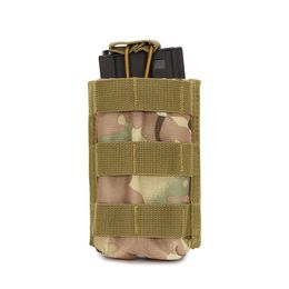 Airsoft Tactical Molle Single Magazine Pouch M4 Open Top Vest Pouches Outdoor Hunting Accessories Mag Holster EDC Tool Bag