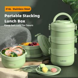 Dinnerware Insulated Jug Thermal Lunch Box Portable Bento Lunchbox Leakproof Container Microwave Oven For Students