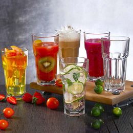 2pcs Plastic Beer Juice Water Cups Transparent Drinking Cups Bar Beer Glasses Cup Party Restaurant Tumbler Juice Tea Bar Party