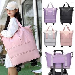 Day Packs Foldable Travel Duffle Bag With Detachable Wheels Dry Wet Separation Large Capacity Sports Gym For Men And Women