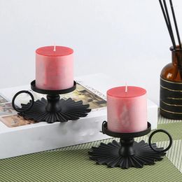 Candle Holders Candlestick Retro Holder For Desk Handheld Dining Table Wedding Ceremony Decorations Metal Iron Sticks