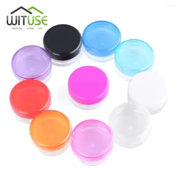 Storage Bottles 50pcs 3g/5g Empty Jars Refillable Cosmetics Jar Box Makeup Cream Nail Art Cosmetic Pot Container Plastic