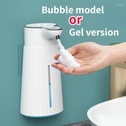 Liquid Soap Dispenser Touchless Automatic 400ML Wall-Mounted Infrared Sensor Smart Foam Gel Machine Hand Washer Sanitizer USB Charging