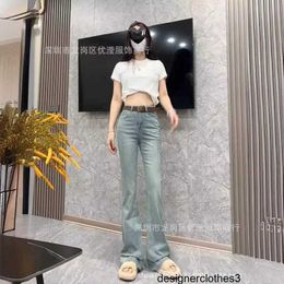 Designer South Oil High end Women's Wear L * E * 24 SpringSummer New Worn High Waist Slim denim Pants Women's Trend NTWB