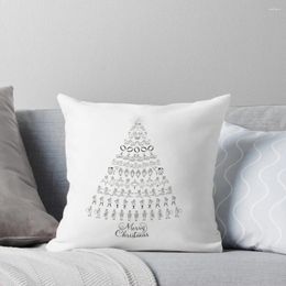 Pillow 12 Days Of Christmas Tree Throw Pillows Aesthetic Pillowcase Ornamental