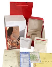 Luxury Square Red Men Original Watches boxs Booklet Card And Papers In English Inner Outer6829818