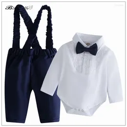 Clothing Sets Handsome Baby Boy Formal Pageant Birthday Gentleman Outfits Bodysuit Tie Pants Infant Spring Set