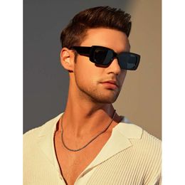 1PC Classic Men Square Frame Fashion Hasses for Bood Outdoor Travel Daily Party Accessories